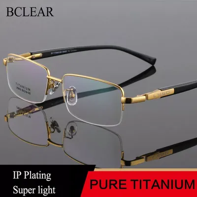 BCLEAR – lunettes en titane pur pour hommes monture en acétate branches branches branches or