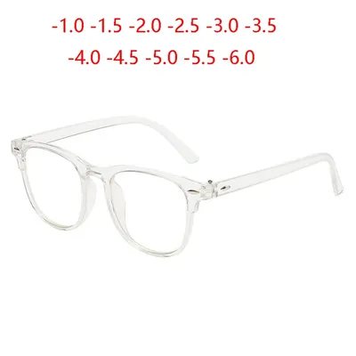 Lunettes myopes carrées à monture transparente pour hommes et femmes verres clairs lunettes de