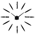 Horloge murale 3d à quartz nouvelle mode reloj de pared bref bricolage grands autocollants