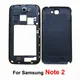Panneau arrière de cadre central de téléphone pour Samsung Galaxy Note 2 N7100 N7105 I317 couvercle