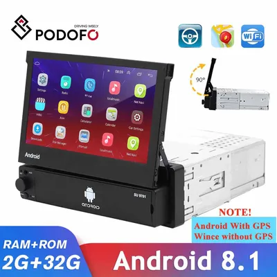 PodoNuremberg-Autoradio Android 1Din Lecteur de Limitation Core 7 Wifi Universel GPS BT en