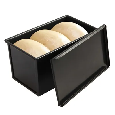 Moule à pain professionnel robuste en acier au carbone avec couvercle 2020g nouveauté 450