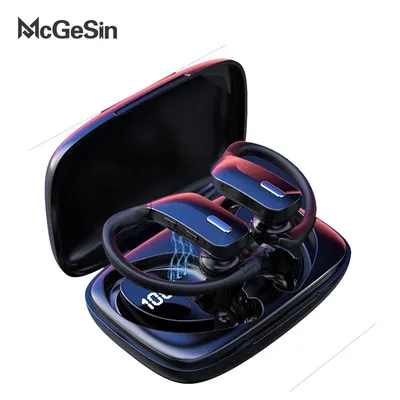 McGeSin – écouteurs sans fil Bluetooth TWS oreillettes de Sport et de jeu affichage de puissance