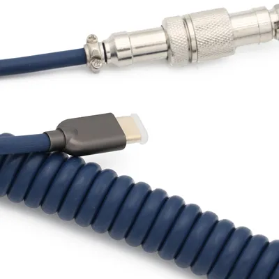 GKs – câble usb type c câble spatial bleu foncé personnalisé pour clavier mécanique GH60
