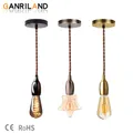 GANRILAND-Lampe Suspendue en Corde Vintage Support de Lampe Industriel Moderne Rétro Plafond