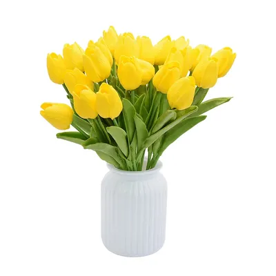 Bouquet de tulipes artificielles en mousse PU fausses fleurs décoration de mariage bricolage