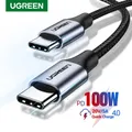 UGREEN-Câble USB Type-C PD de 100W pour Recharge Rapide Cordon de Chargeur 5A pour Samsung Galaxy