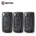 KEYYOU – Télécommande Pliable 2 3 et 4 BT Accessoire pour Peugeot 107 207 307 308 407 607 807