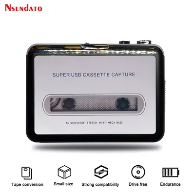 Lecteur radio de capture de cassette USB portable convertisseur de cassette vers MP3 lecteur de