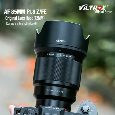 Viltrox 72mm 52mm 55mm Pare-soleil d'origine pour Viltrox 85mm 23mm 33mm 56mm 24mm 35mm Sony E Mount