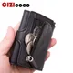 Porte-monnaie en aluminium pour homme porte-cartes de crédit portefeuille noir porte-cartes
