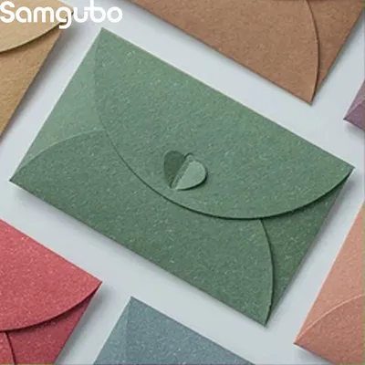 Mini enveloppes en papier coeur d'amour carte Kawaii pour invitations de mariage cadeau de voeux