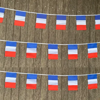 Xvggdg-Banderole française drapeaux fanions ficelle fête festival vacances 20 pièces/ensemble
