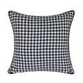 Juste de coussin pied-de-poule moderne taie d'oreiller carrée tissée jacquard décoratif pour la