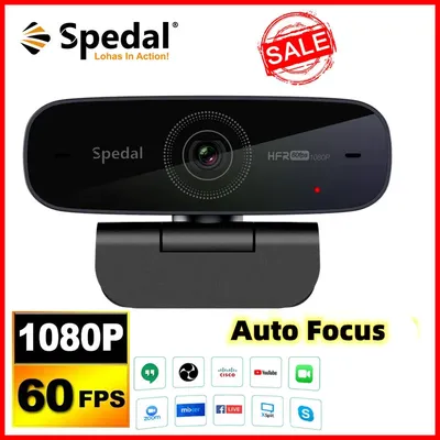 Spedal-Webcam Full HD AF926 1080p 60Fps mise au point automatique USB avec microphone pour PC
