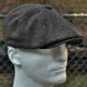 Casquette gavroche octogonale en tweed de laine pour hommes gris marron testostérone chapeau