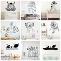 Autocollants muraux en vinyle animaux mignons pour chambre d'enfant stickers muraux décoratifs