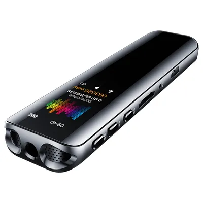 Dictaphone et enregistreur vocal portable V39 avec lecteur MP3 téléphone microphone à double arc