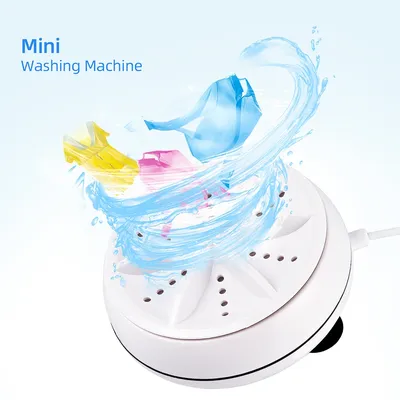Machine à laver turbo à ultrasons portable 2 en 1 mini machine à laver rotative laveuse de