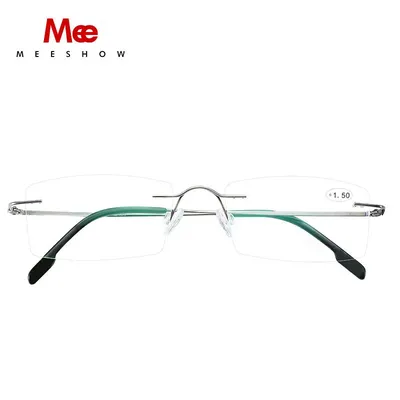 Meeshow-lunettes pour les yeux ultralégères sans bords en alliage de titane pour hommes et femmes