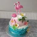 Décoration de gâteau en forme de flamant rose décor de fête d'anniversaire décor de gâteau en