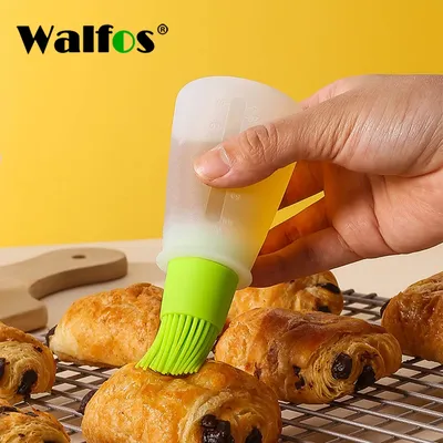 WALFOSNEW – bouteille d'huile Portable brosse de Barbecue en Silicone outil de cuisson pour