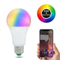 20 Modes d'ampoule intelligente compatible Bluetooth ampoules LED E27 B22 15W lampe magique RGB