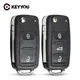 KEYYOU – coque de clé télécommande 2/3 boutons 10 boutons pour VW Volkswagen Skoda Octavia Golf