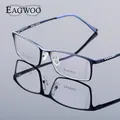 Eagwoo – lunettes en aluminium pour hommes larges visage Prescription monture optique complète