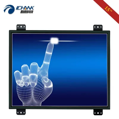 Écran tactile LCD HD DVI VGA USB ZK150TC-DR/15 pouces 1024x768 4:3 boîtier en métal cadre