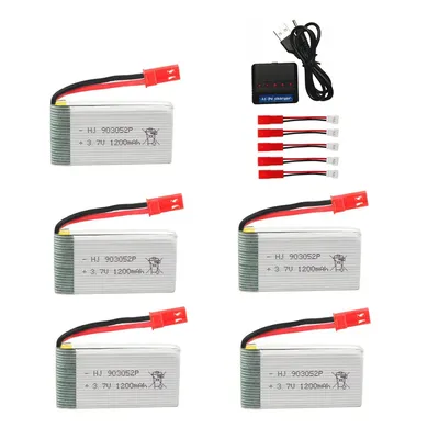 Batterie Lipo 3.7V 1200mAh + chargeur 5 en 1 pour HQ859B HQ898B H11D H11C T64 T04 T05 F28 F29 T56