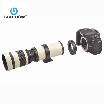Lightdow blanc 420-800mm F/8.3-16 Super téléobjectif manuel Zoom objectif pour Canon Nikon Sony
