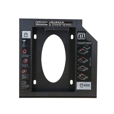 DM DW95 HDD Caddy 9.5mm plastique Optibay SATA 3.0 boîtier de disque dur adaptateur DVD 2.5 SSD 2 to