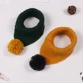 Écharpe à col en laine avec boule pour enfants écharpes pour enfants foulard de la présidence