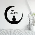 Autocollants muraux Zen Circle en vinyle décoration pour la salle de sport bouddhisme méditation