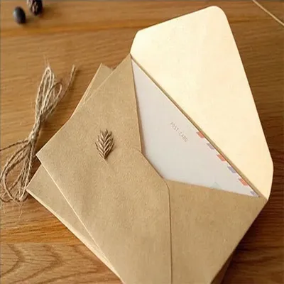 Enveloppe en papier kraft vintage simple enveloppes cadeaux bricolage pour mariage fournitures