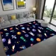 Tapis de sol en flanelle douce pour enfants dessin animé espace univers planète chambre à