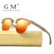 GM-Lunettes de soleil à monture en bois pour skateboard polarisées bambou support livraison