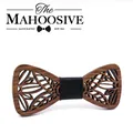 MAHOOSIVE Nœud-papillon en Bois pour Homme Accessoire pour Tenue de Mariage à Découpe Ajourée