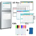 A3 Taille Réfrigérateur Magnétique Mensuel Planificateur Hebdomadaire Calendrier Tableau Effaçable À