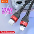 PZOZ 20W PD Câble USB C Charge Rapide Pour iPhone 14 13 12 11 Pro Max Xs Xr X 8 Plus Pour iPad