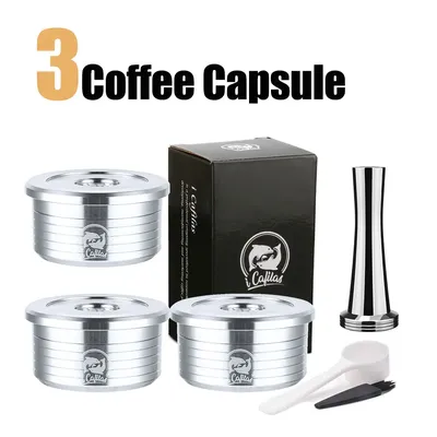 ICafilas Tasse de dosette de capsules de café d'acier inoxydable de livre de café réutilisable