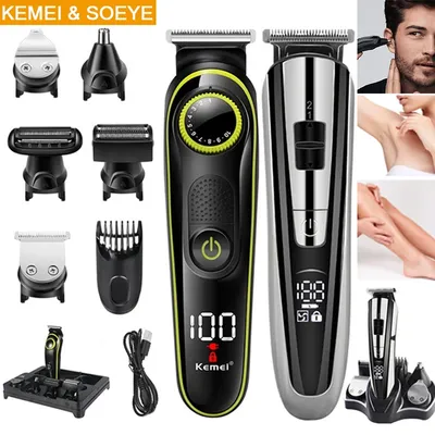 Kemei-Tondeuse à cheveux électrique pour hommes kit de beauté rasoir électrique pour hommes