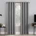 Sun Zero Channing Grid Texture Draft Shield Fleece Insulated 100% Blackout Grommet Curtain Panel Polyester in Gray | 96 H in | Wayfair WF-2DBQPS0