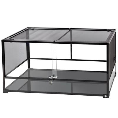T-Rex Double Sliding Door Glass Terrarium, 48" L X 18" W X 24" H