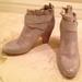 Anthropologie Shoes | Latitude Femme Anthropologie Ankle Boots 37 Italy | Color: Gray/Tan | Size: Eu 37 Us 6.5 - 7