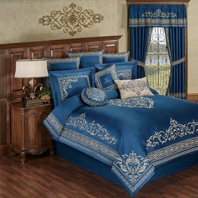 Buckingham Comforter Set Sapphire, California King, Sapphire