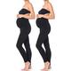 MOTHERS ESSENTIALS Maternity Pregnant Women Leggings (S - 2PACK, Black)