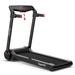 Costway 3HP Electric Folding Treadmill with Bluetooth Speaker-Red