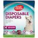 Disposable Female Diapers for Dogs, XX-Large, Count of 30, White